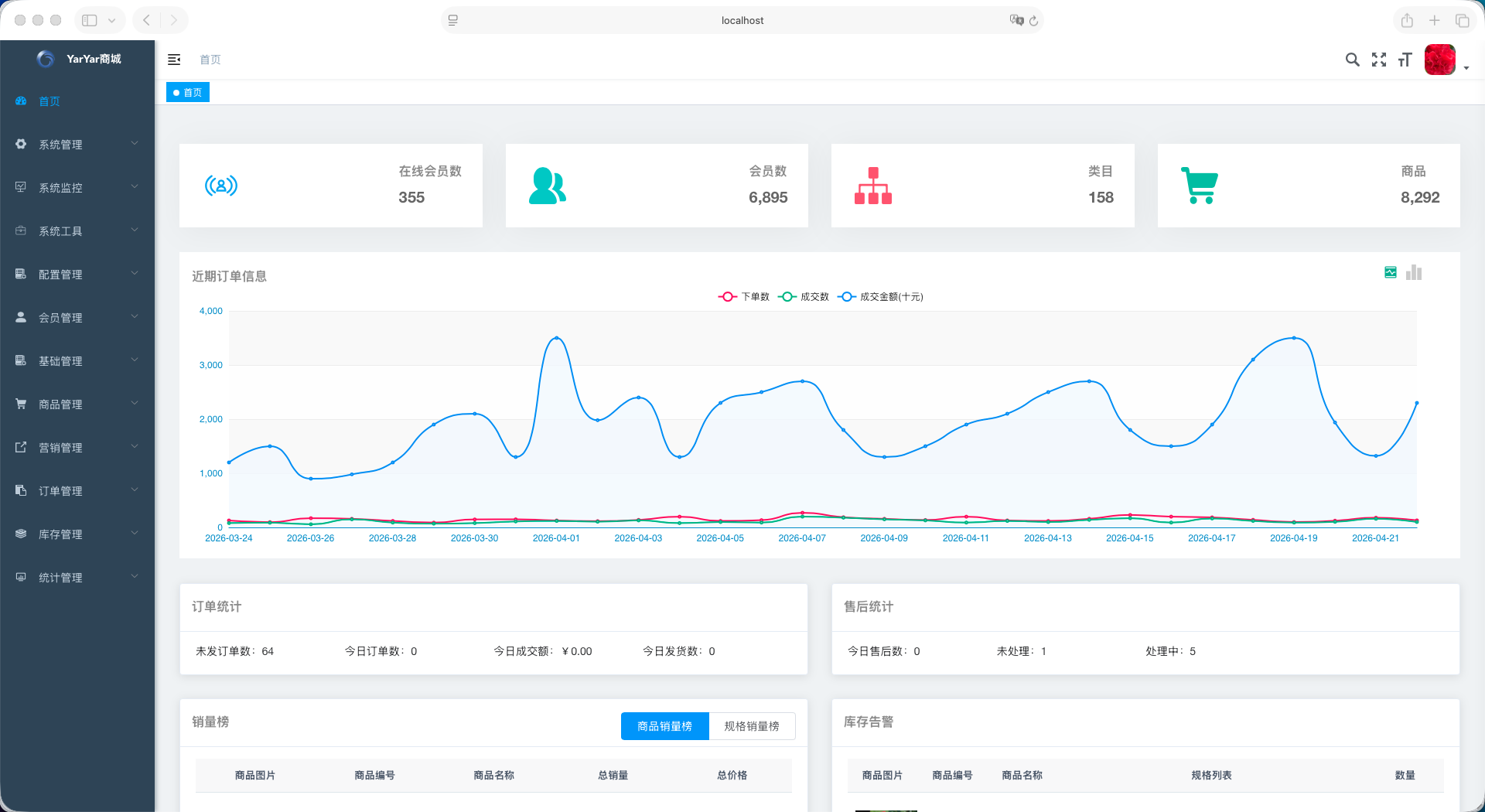 在线商城 Web 端